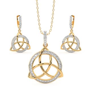 Wallace Round Diamond Pendant Set